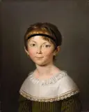 Austrian Artist, A PORTRAIT OF A GIRL, Oil on canvas (relined)