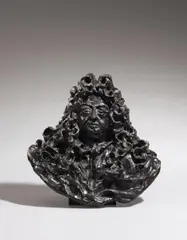 copy after Honoré Daumier, BUST OF KING LOUIS XIV OF FRANCE, Bronze, Honoré Daumier (Nachguss Valsuani 4/10 um 1950) (GR 2.082) Slightly