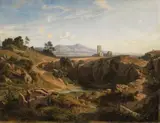 Friedrich Preller the Younger, THE COLLI ALBANI WITH MONTE CAVO, Oil on canvas