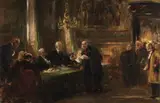Ferdinand Brütt, DIFFICULT ELECTION (URWÄHLER), Oil on canvas