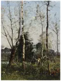 Louis Aimé Japy, IN THE FOREST OF FONTAINEBLEAU, Oil on panel