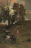 Louis Douzette, LANDSCAPE WITH CATTLE