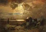 Louis Douzette, LANDSCAPE NEAR WERDER, Oil on panel