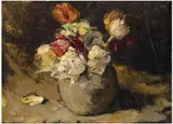 George Henrik Breitner, STILL LIFE WITH FLOWERS IN A VASE, Oil on canvas