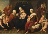 Flemish School Early 17th century, THE HOLY KINSHIP, Oil on panel