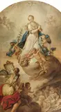 attributed to Johann Thaddäus Sauter, MARIA IMMACULATA, Oil on canvas (relined)