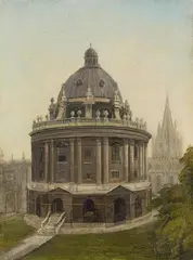J. Allan, VIEW OF THE RADCLIFFE CAMERA IN OXFORD, Oil on card