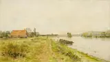 Mario Carl-Rosa, LANDSCAPE WITH THE SEINE NEAR VERNON, Oil on panel