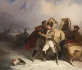 Nicolaas Pieneman, NAPOLEON DURING THE RUSSIAN CAMPAIGN, Oil on canvas