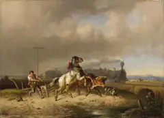 Adolf Schmidt, RURAL PROGRESS, Oil on panel