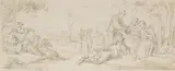 DEPICTIONS OF THE 12 MONTHS by German School of the 19th century, Pencil; brown ink pen and wash. Each, sold Sep 2013