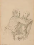 Albert Hendschel, AT THE DENTIST'S, Pencil
