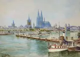Carl Rüdell, VIEW OF COLOGNE FROM DEUTZ