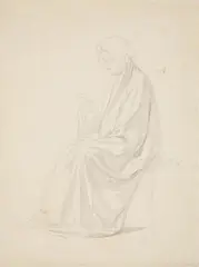 DRAPERY STUDY by Friedrich Wilhelm Schadow, Pencil, sold Sep 2013