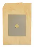 Joseph Beuys, Tilia, Tilia leaf on grey card collaged on light brown mailing envelope