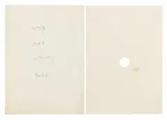 Untitled (Camera 2) by Joseph Beuys, 2 sheets: India ink on chamois coloured paper, sold May 2013