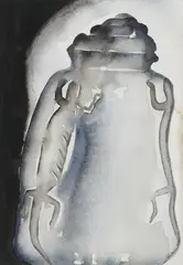 Vase by Francesco Clemente, Watercolour on card, sold May 2013