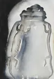 Francesco Clemente, Vase, Watercolour on card