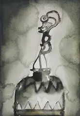Bell by Francesco Clemente, Watercolour on card, sold May 2013