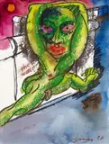 Rainer Fetting, Figur an Mauer
