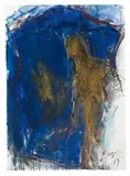 Rolf Iseli, Eintreten in den grossen Stein Sous Roches, Soil, gouache, watercolour, charcoal and pastel on paper