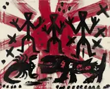 Drei von Vielen by A. R. Penck, 1990, Acrylic, sold May 2013