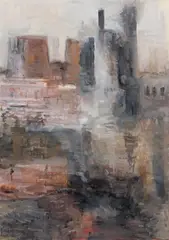 Untitled by Heribert Ottersbach, Mixed media on paper collaged on canvas, sold May 2013