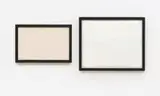 Stephen Prina, Exquisite Corpse: The complete paintings of Manet 88 of 556, Work in two parts: India ink, washed, on brownish card