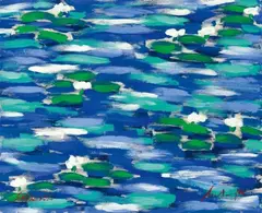 Seerosen by Salomé, 2006, Acryl auf Nessel, sold May 2013
