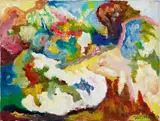 Bernard Schultze, Landschaft, sehr südlich, Oil on canvas