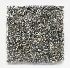 Günther Uecker, Feld 83/84, Nails and acrylic on canvas on wood