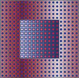 Zett-Bor by Victor Vasarely, Acrylic on panel, sold May 2013