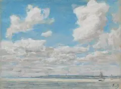 Eugène Louis Boudin, Marine (Marine au grand ciel), Pastel on paper mounted on card