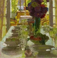 Carl Moll, Speisezimmer I, Oil on canvas