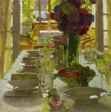 Carl Moll, Speisezimmer I, Oil on canvas