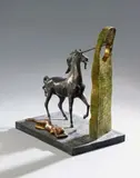 Le Licorne by Salvador Dalí, Bronze with partial gilding. Height 57.2 cm. Signed 'Dali' on reverse of bronze plinth (, sold May 2013
