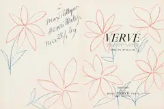 Fleurs by Henri Matisse, Coloured chalk drawing on paper, sold May 2013