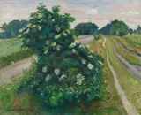 Blühender Holunderbusch by Otto Modersohn, Oil on canvas, sold May 2013