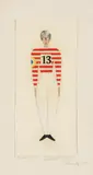 Xanti (Alexander) Schawinsky, Kostümentwurf Sachte Neulichkeit, Gouache, watercolour and pencil on firm wove paper