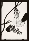 Hans Finsler, Elektrische Birne mit Teilen der Fassung (Electric bulb with screw fitting), Gelatin silver print, printed 1983 (contact print)
