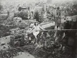 and Anonymous, Hochseilartisten am Heumarkt, Köln (High-Wire Circus Artists at Heumarkt, Cologne), 5 vintage gelatin silver prints, 4 ferrotyped and 1 matte, on Agfa-Brovira paper. From