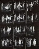 Bruno Bernard, Marilyn Monroe and Tom Ewell on the set of "The Seven Year Itch", Vintage ferrotyped gelatin silver print (contact print)