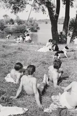 Henri Cartier-Bresson, Untitled (Riverbank), Gelatin silver print, printed later