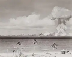 First Picture of Atomic Shock Wave by Joint Army Task Force One Photo, Vintage ferrotyped gelatin silver print, sold May 2013