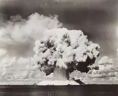 Cloud formation at peak by Joint Army Task Force One Photo, Vintage ferrotyped gelatin silver print, sold May 2013