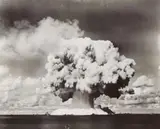 Joint Army Task Force One Photo, Cloud formation at peak, Vintage ferrotyped gelatin silver print
