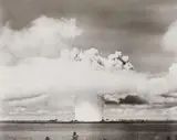 Joint Army Task Force One Photo, Cloud formation at Peak, Vintage ferrotyped gelatin silver print
