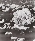 View of Mushroom boiling up. The Rain begins to fall by Associated Press Photo Joint Army Navy Task Force One Photo, 2 vintage ferrotyped gelatin silver prints, sold May 2013