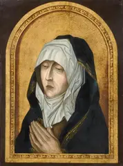 copy after Aelbert Bouts, THE VIRGIN MOURNING, Oil on panel
