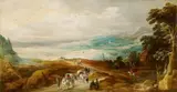 Joos de Momper, WIDE LANDSCAPE WITH TRAVELLERS AND WAGON